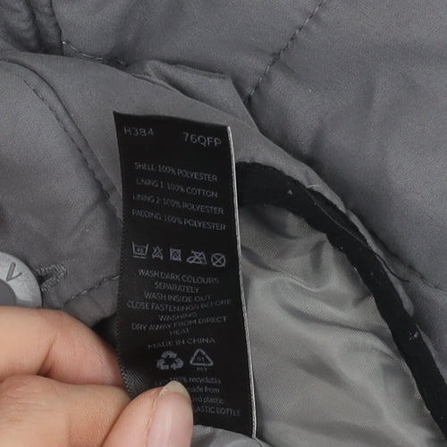 Mini V by Very Grey Puffer Jacket 18-24M Boys Winter Hooded