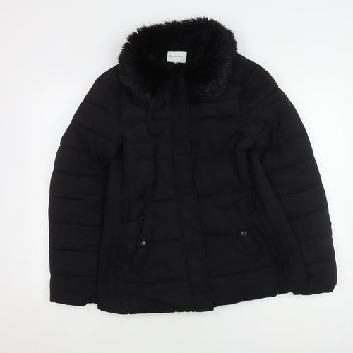 Warehouse Women's Black Puffer Jacket Size 10