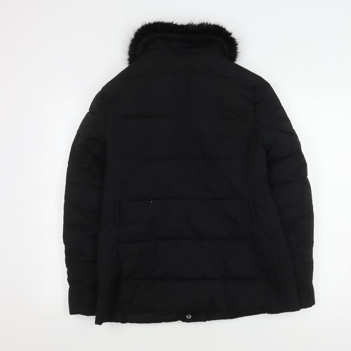 Warehouse Women's Black Puffer Jacket Size 10