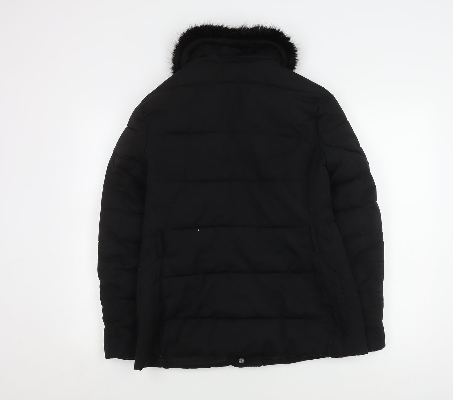 Warehouse Women's Black Puffer Jacket Size 10