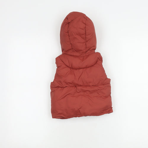Zara Boys Red Puffer Jacket 12-18 Months Hooded