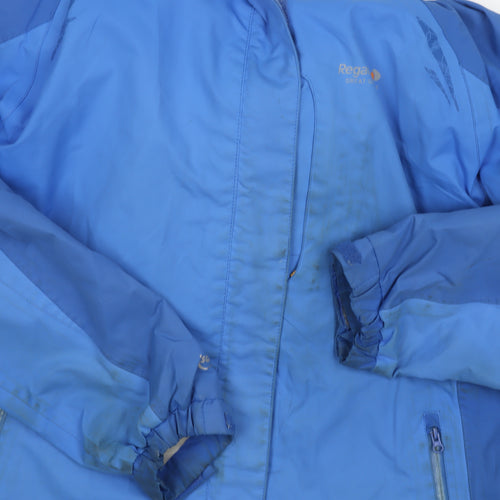 Regatta Women's Blue Waterproof Rain Coat Size 12