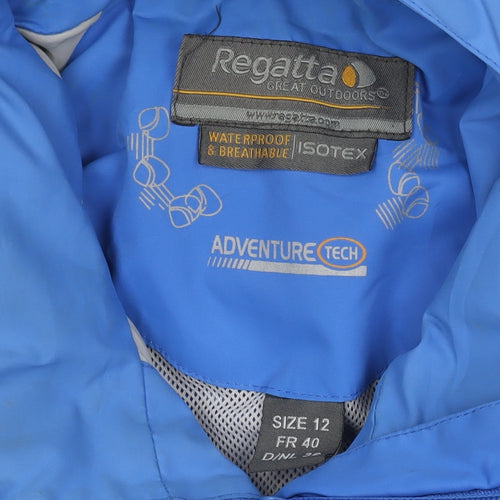Regatta Women's Blue Waterproof Rain Coat Size 12