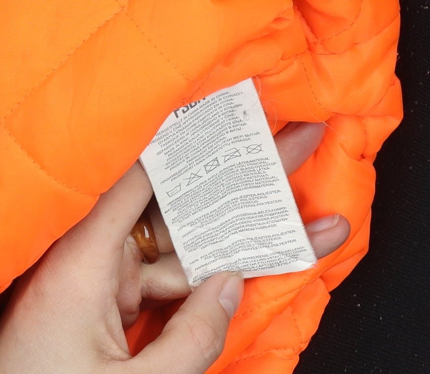 FSBN Men's Black Bomber Jacket L Skull Embroidered