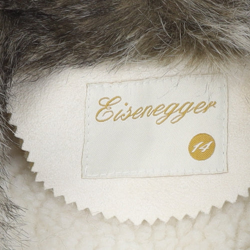 Eisenegger Girls Ivory Faux Fur Waistcoat Size 14