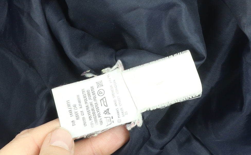 Marks & Spencer Women's Navy Size 14 Parka Coat