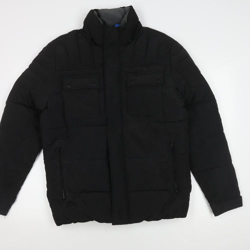 Jack & Jones Men's Black Puffer Jacket L