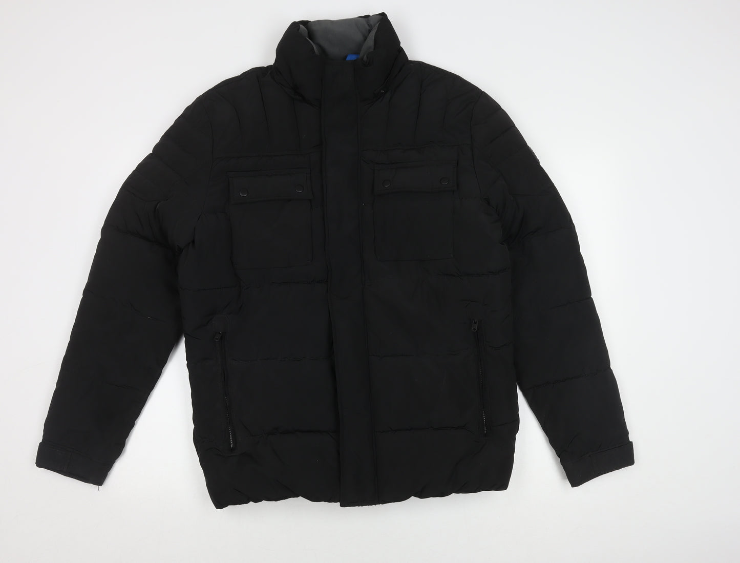 Jack & Jones Men's Black Puffer Jacket L