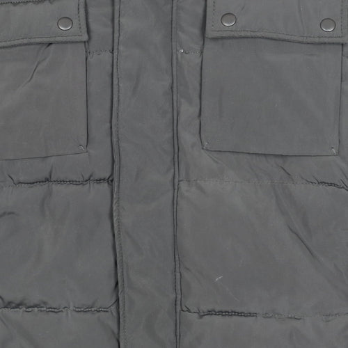 Jack & Jones Men's Black Puffer Jacket L