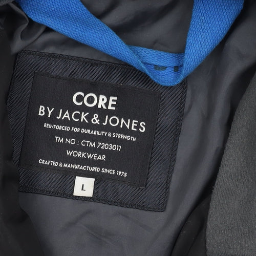 Jack & Jones Men's Black Puffer Jacket L