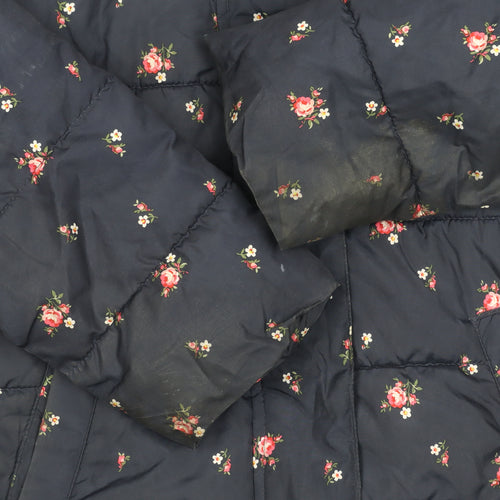 GAP Girls Multicoloured Floral Puffer Jacket Size 12
