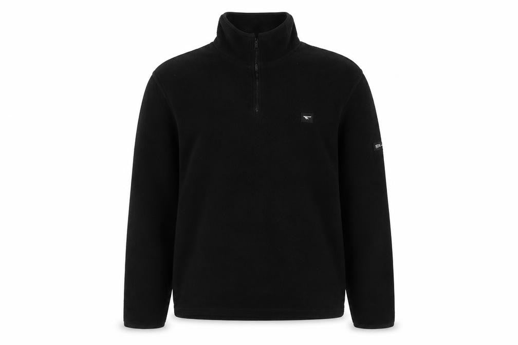 Front view of Hi-Tec Men's Black Fleece Pullover, size S