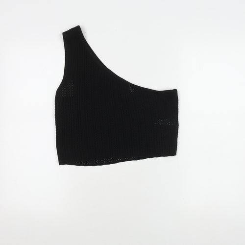 4th & Reckless Women's Black Cropped One Shoulder Top