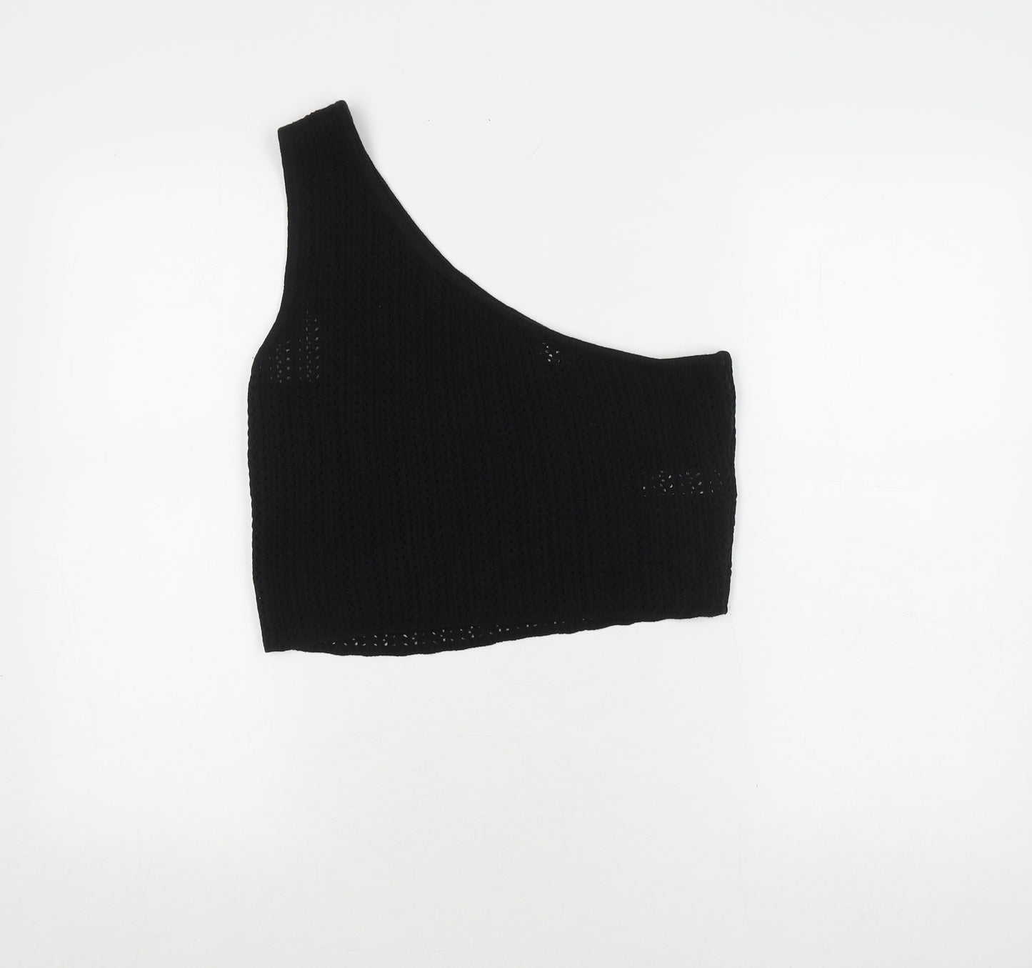 4th & Reckless Women's Black Cropped One Shoulder Top