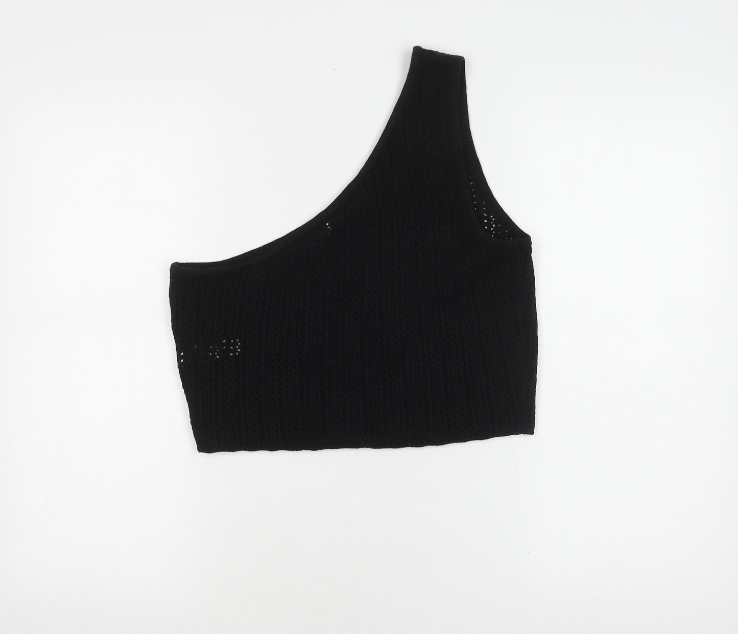 4th & Reckless Women's Black Cropped One Shoulder Top