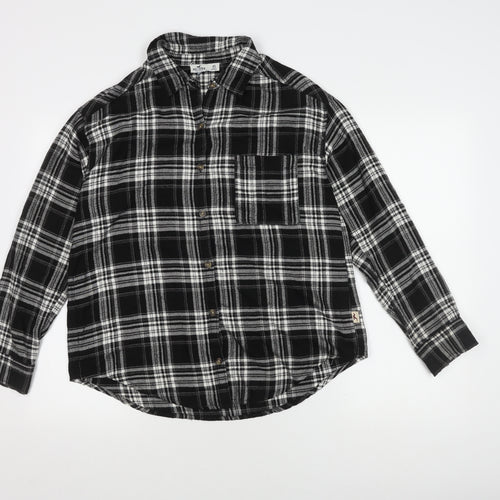 Hollister Women's Black XS Plaid Button-Up Shirt