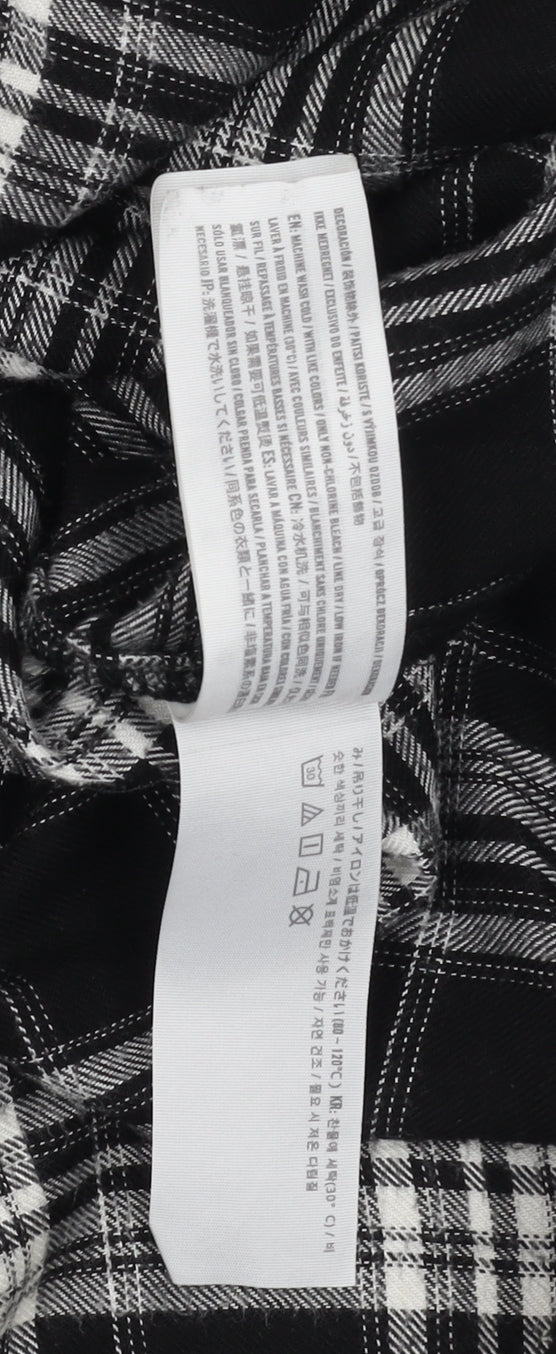 Hollister Women's Black XS Plaid Button-Up Shirt