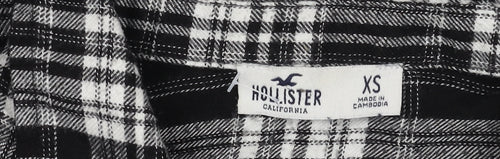 Hollister Women's Black XS Plaid Button-Up Shirt