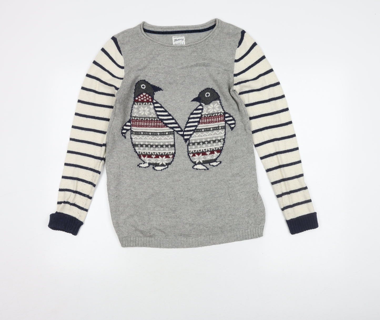 Mantaray Women's Grey Penguin Jumper Size 10