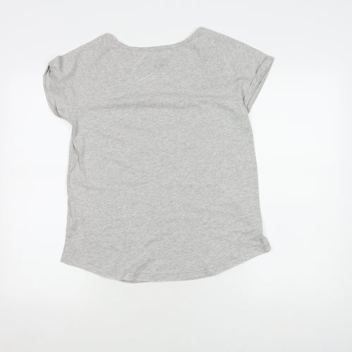 Animal Women's Grey Graphic T-Shirt Size 10 Casual