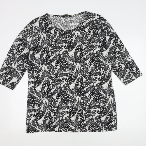 Originals Women's Black Butterfly Print Top Size 12