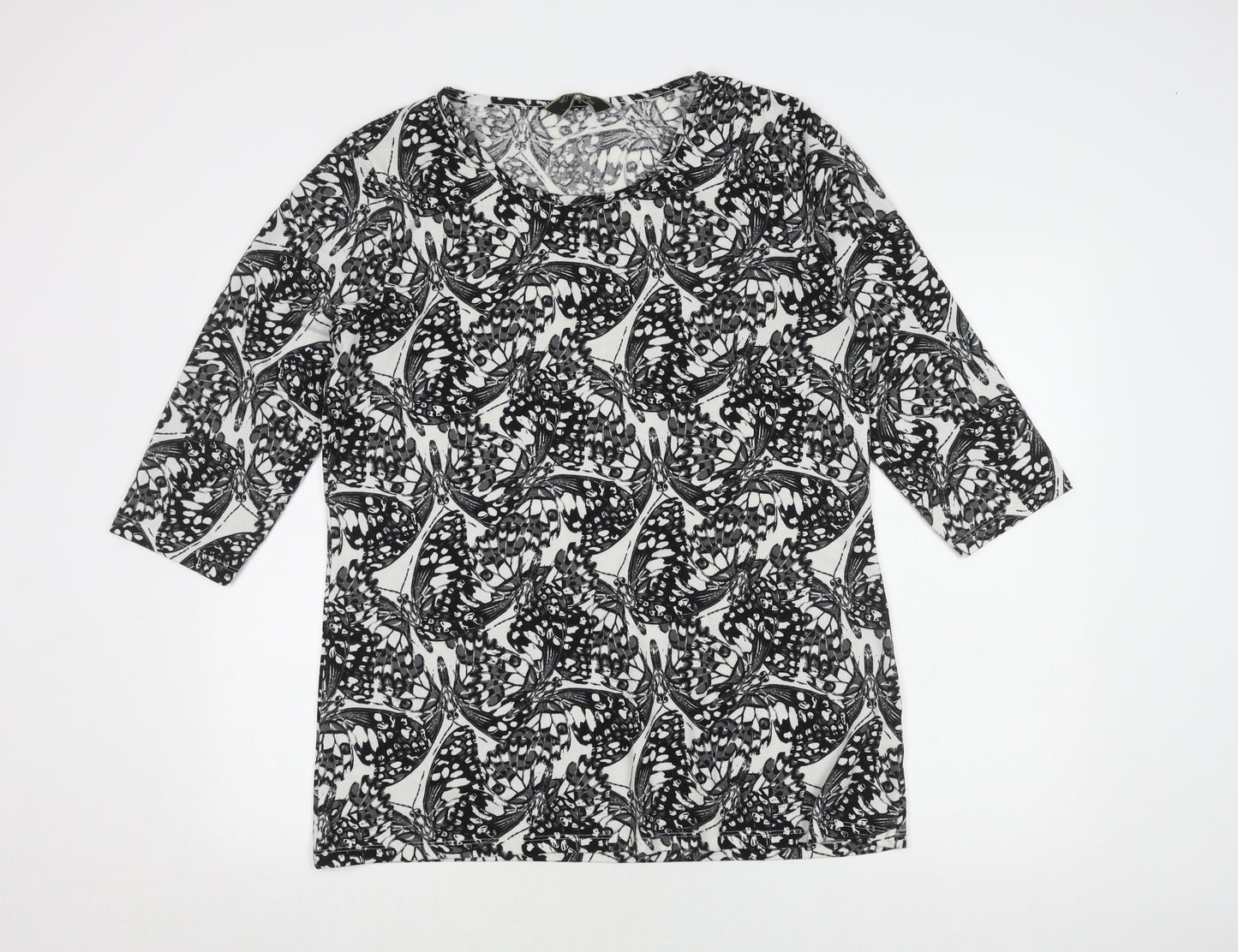 Originals Women's Black Butterfly Print Top Size 12