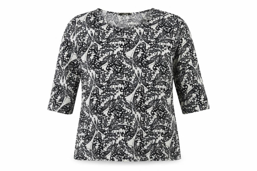 Originals Women's Black Butterfly Print Top Size 12