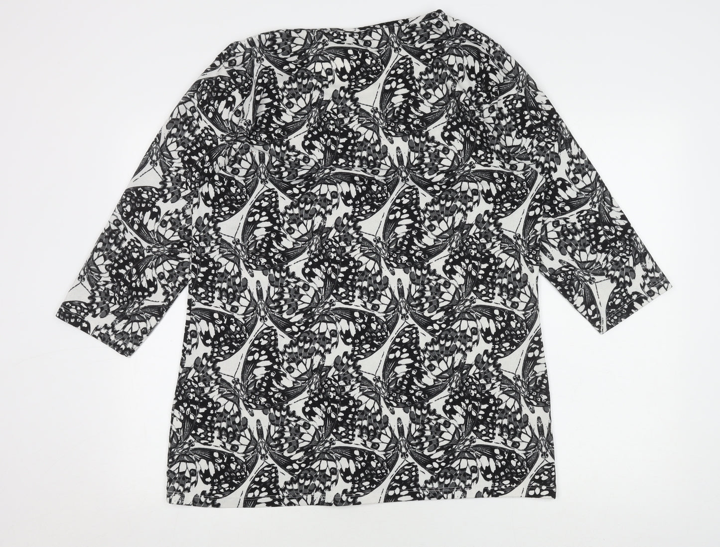 Originals Women's Black Butterfly Print Top Size 12