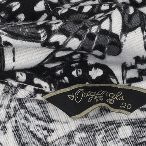 Originals Women's Black Butterfly Print Top Size 12