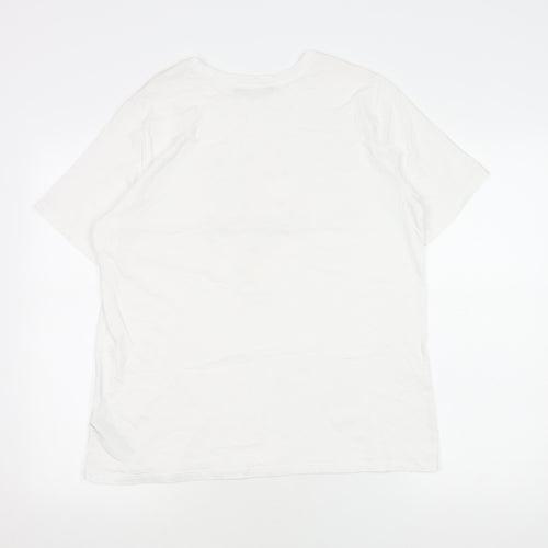 Marks and Spencer Women's White Cotton T-Shirt Size 14