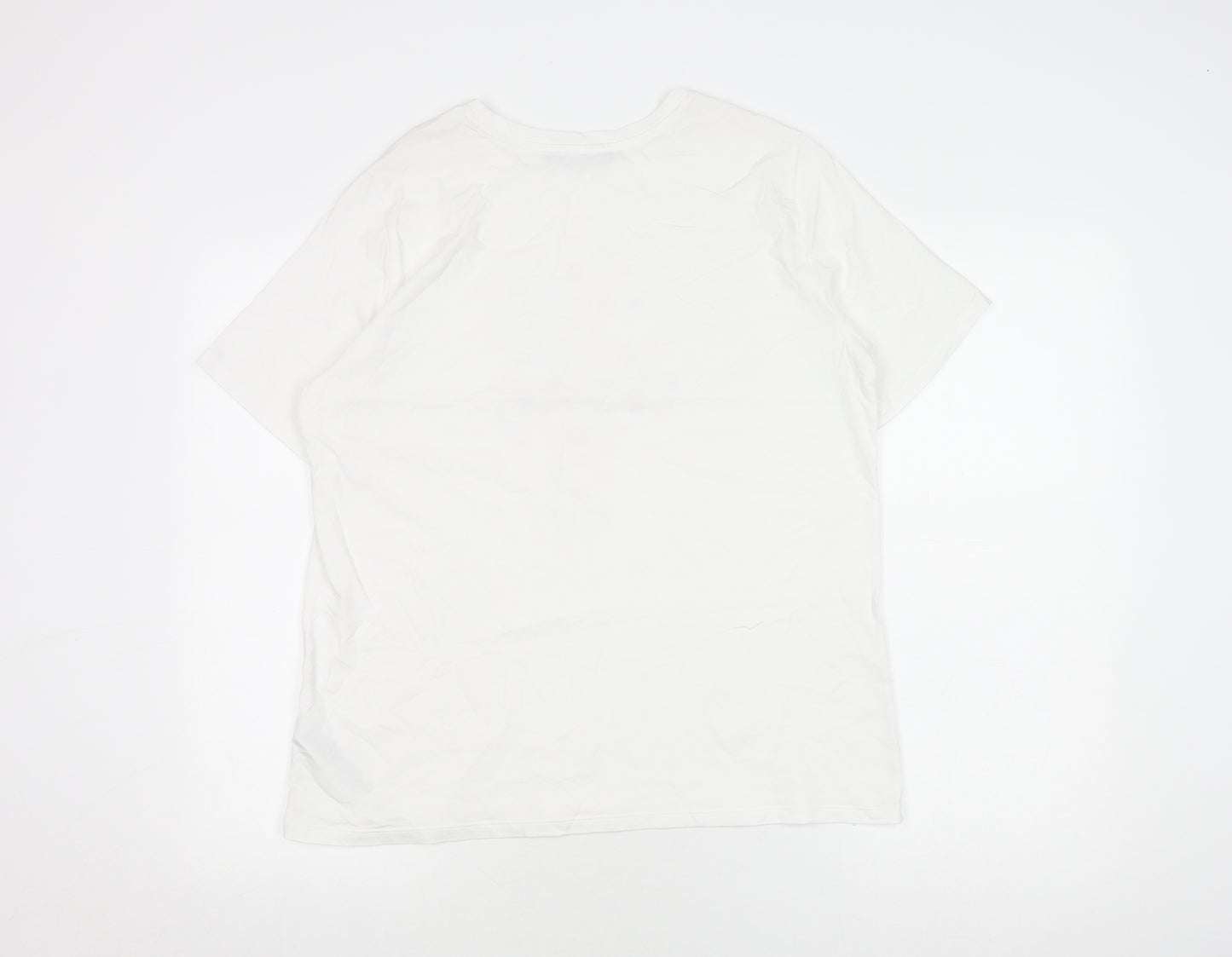 Marks and Spencer Women's White Cotton T-Shirt Size 14