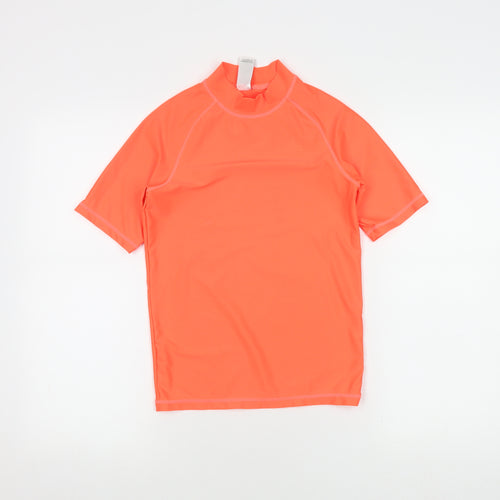 Next Boys Orange Rash Guard - 12 Years, UV-Protective Swim Top