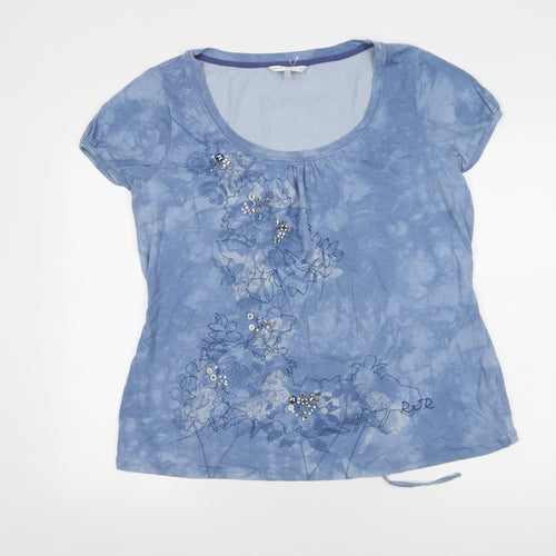 Rocha John Rocha Women’s Blue Embroidered T-Shirt Size 20