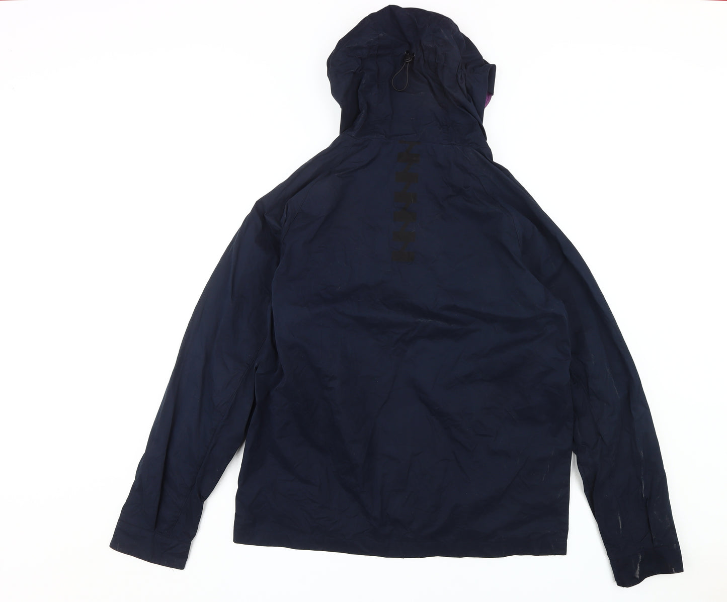 Meyba Navy Blue Unisex Hooded Jacket, Size L, Waterproof
