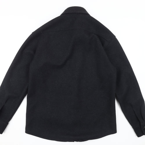 H&M Men’s Black Relaxed Fit Casual Shirt, Size S