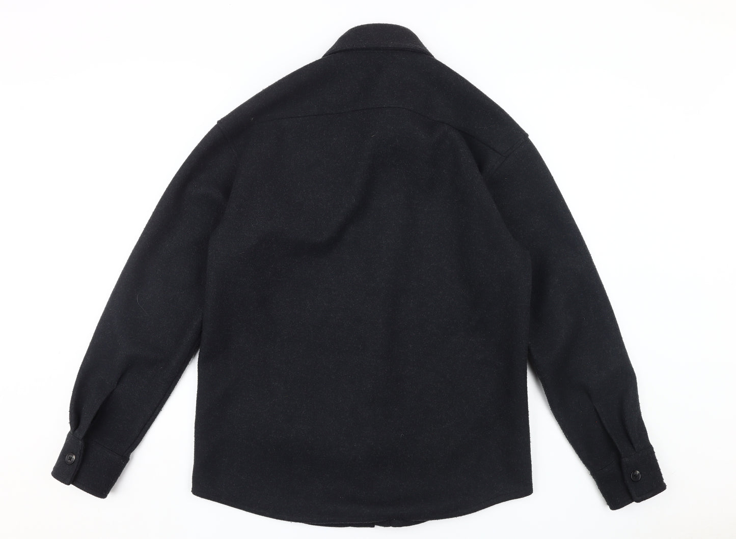 H&M Men’s Black Relaxed Fit Casual Shirt, Size S