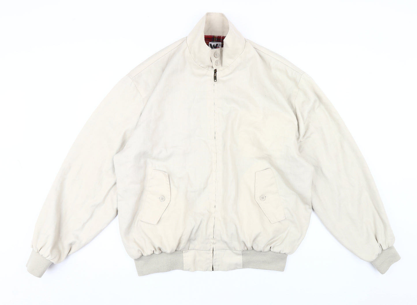 Warrior Men's Beige XL Bomber Jacket - Casual Classic Style