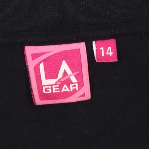 LA Gear Women's Black Full Zip Hoodie Size 14