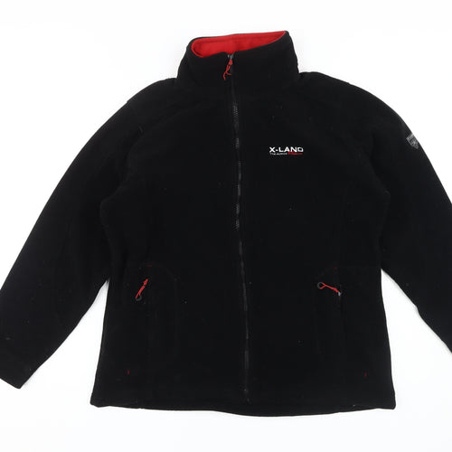 XtrmLand Women's Black Fleece Jacket, Size L