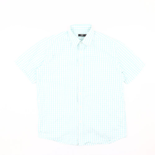 Cotton Traders Men's Blue Check Shirt M