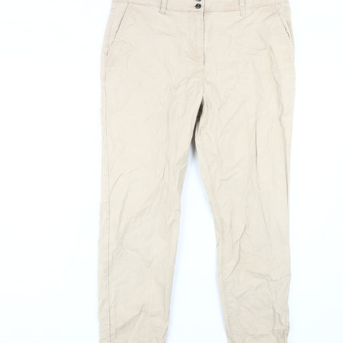 Next Women's Beige Chino, Size 14, Casual Trousers