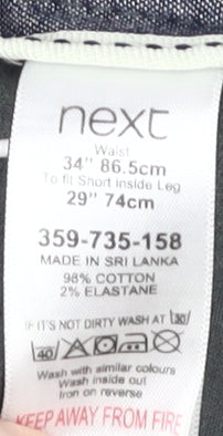 Next Men's Grey Chino Trousers Size 34 Regular Fit