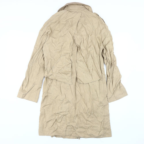 Topshop Women's Beige Trench Coat, Size 4, Classic Style