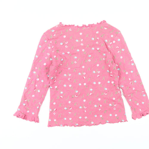 Boden Women's Pink Floral Blouse, Size 12, 100% Cotton