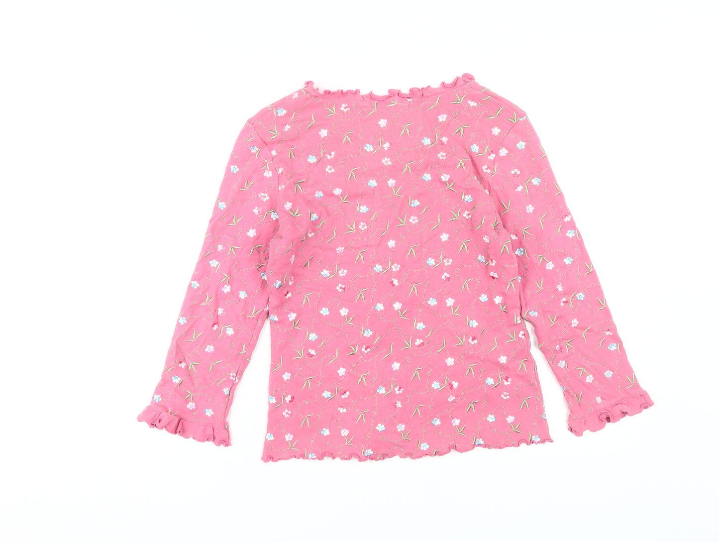 Boden Women's Pink Floral Blouse, Size 12, 100% Cotton