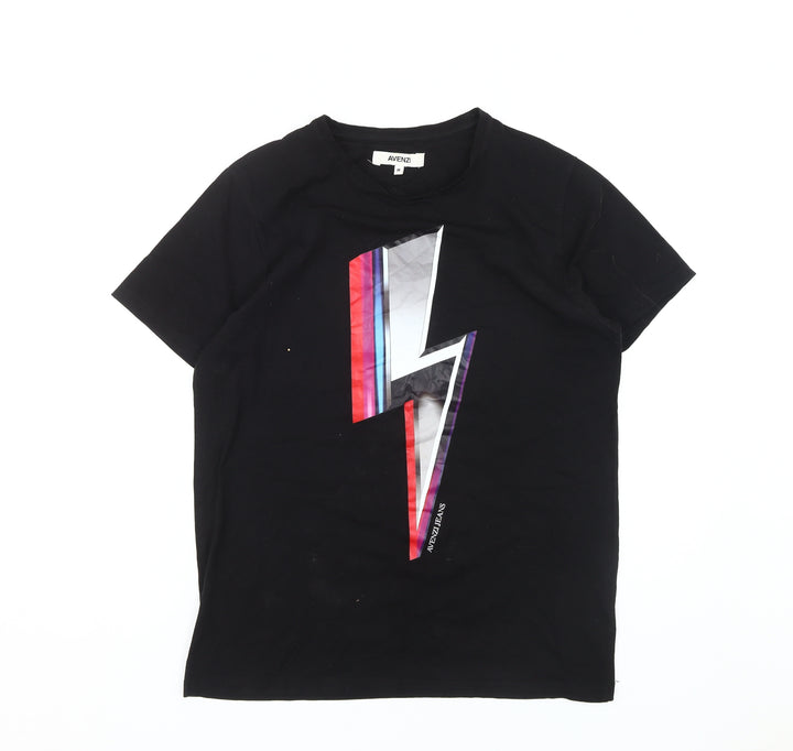 Avenzi Men's Black M Graphic Print T-Shirt