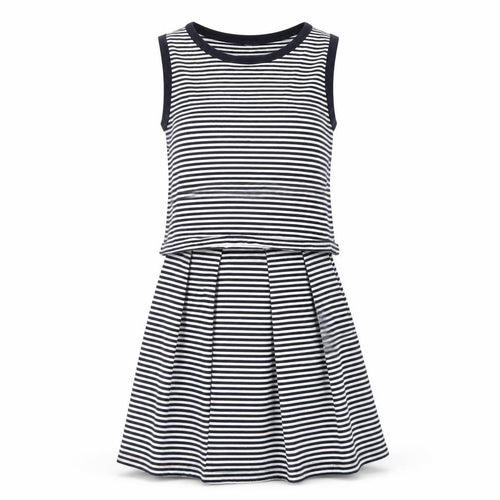 Gap Women's Striped Black Dress, Small, Sleeveless, Casual