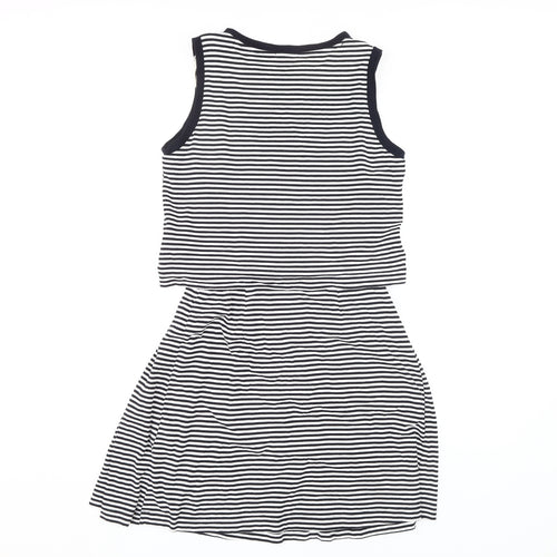 Gap Women's Striped Black Dress, Small, Sleeveless, Casual
