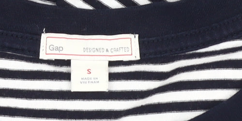 Gap Women's Striped Black Dress, Small, Sleeveless, Casual