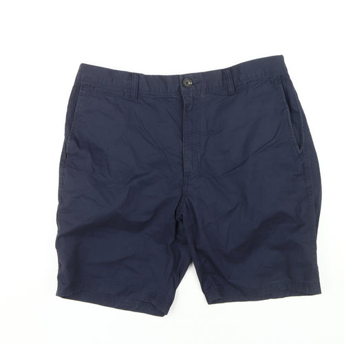 Marks and Spencer Men's Blue Chino Shorts Size 36